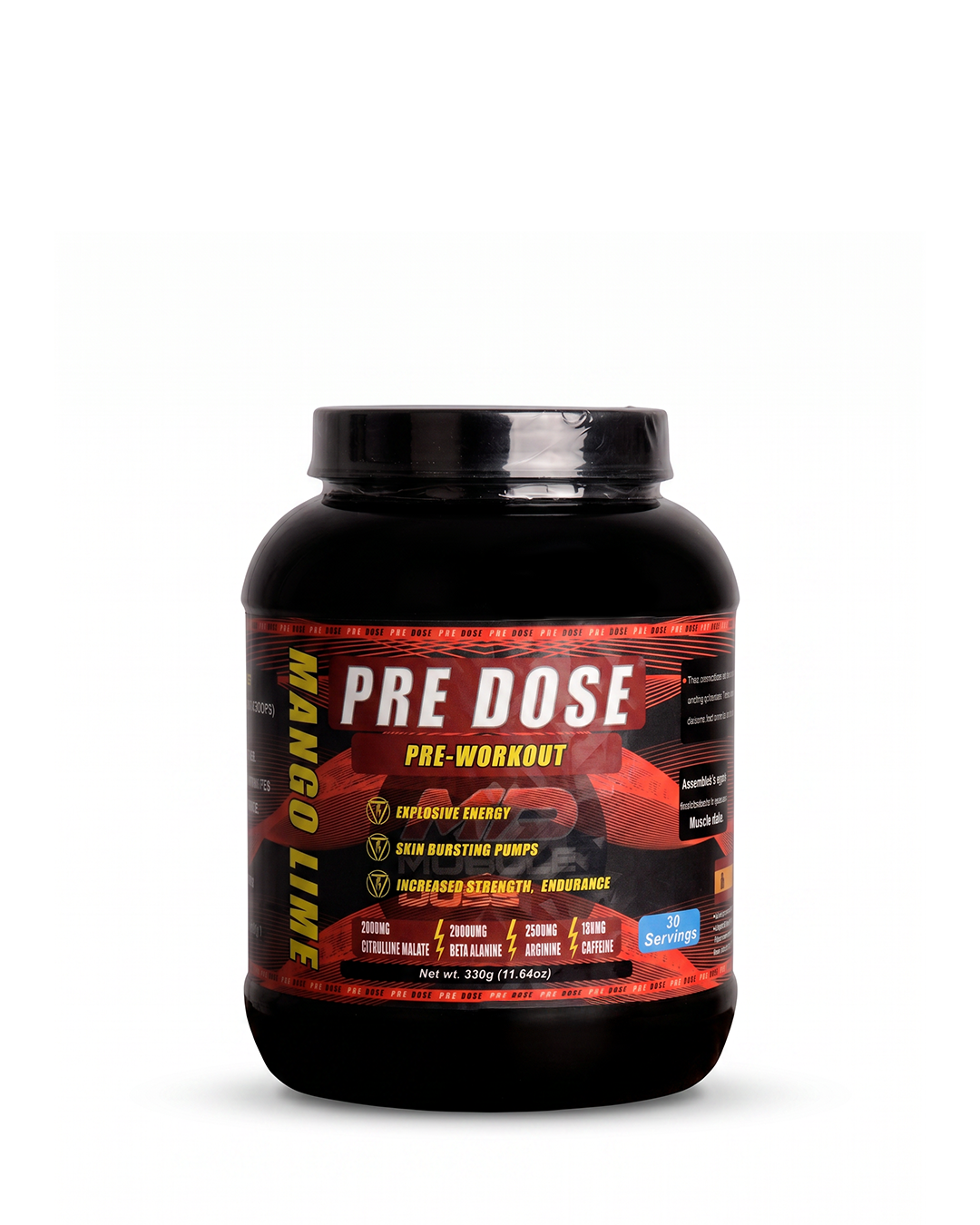 Artboard 1 (1) Pre dose Pre workout Size 330g 30 servings - Image 1