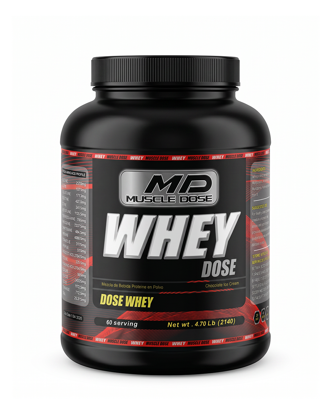 Artboard 4 (1) WheyDose Whey Protein Size 2140g 60 servings - Image 1