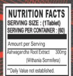 ASHWAGANDHA  300mg-60SERV-60TABLETS - Image 2